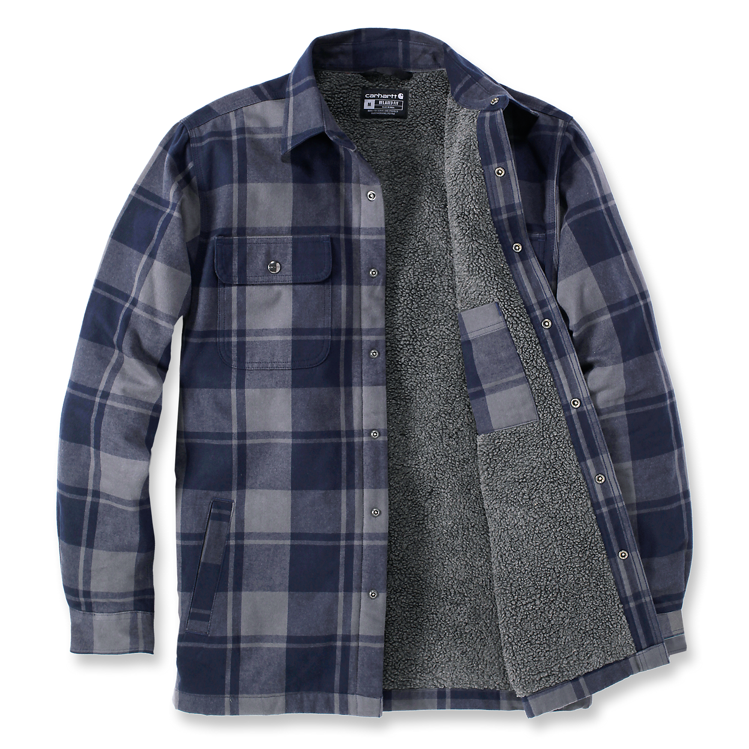 Carhartt Sherpa Lined Shirt Jac - 105939 412 Carhartt Sherpa Lined Shirt Jac - 105939 412