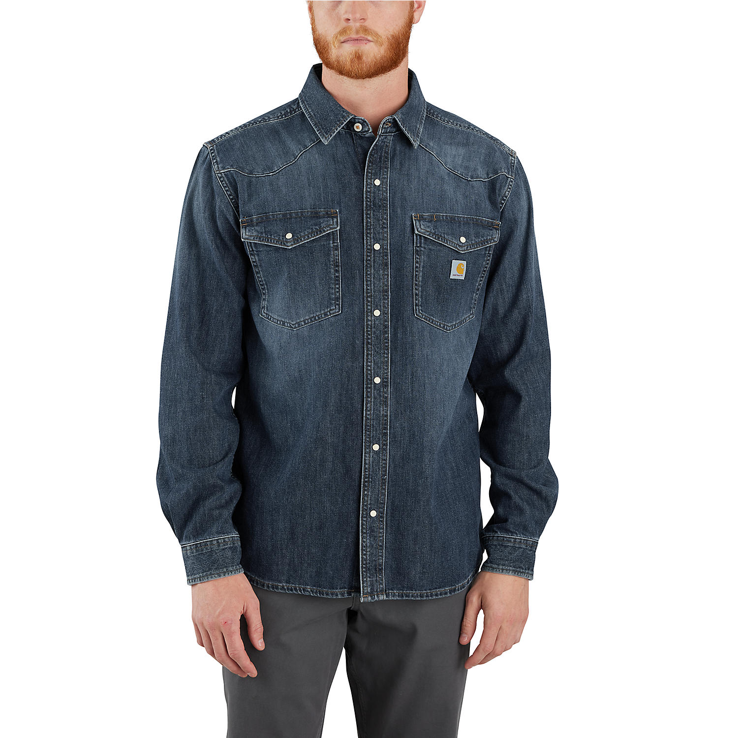Carhartt Montana Denim Snap Front Shirt - 106429 HK3 - Livestock