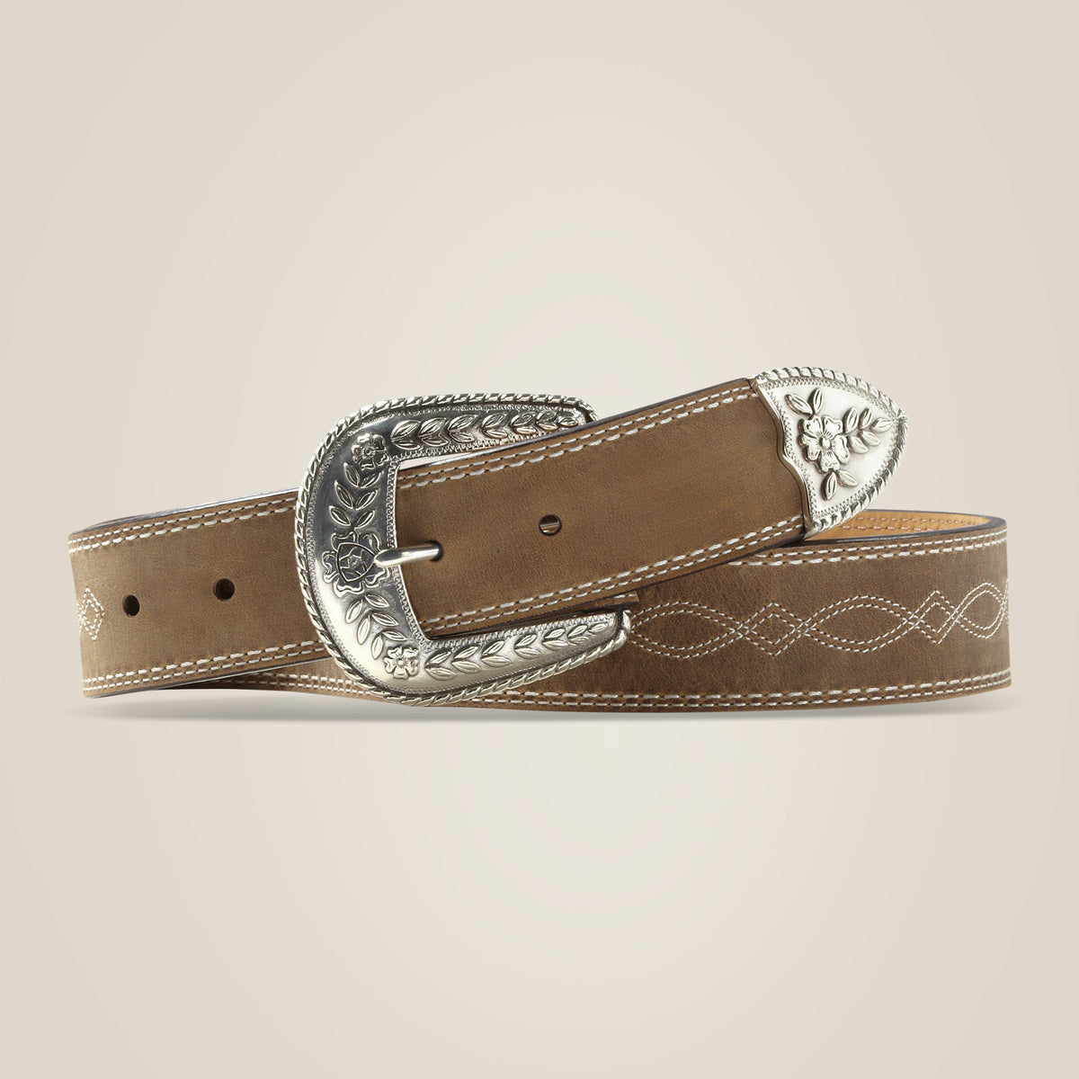 Ariat Women's Diamond Ogee Belt Brown - 10004144