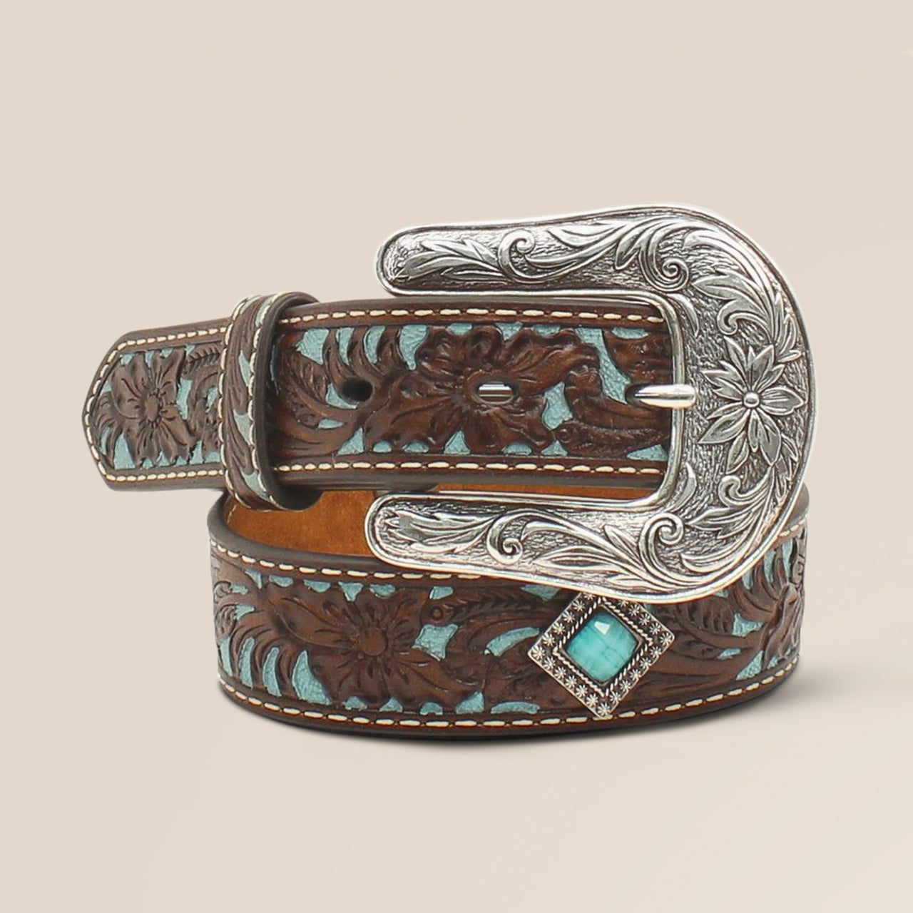 Ariat Girls Fancy Tooled Belt With Buckle
