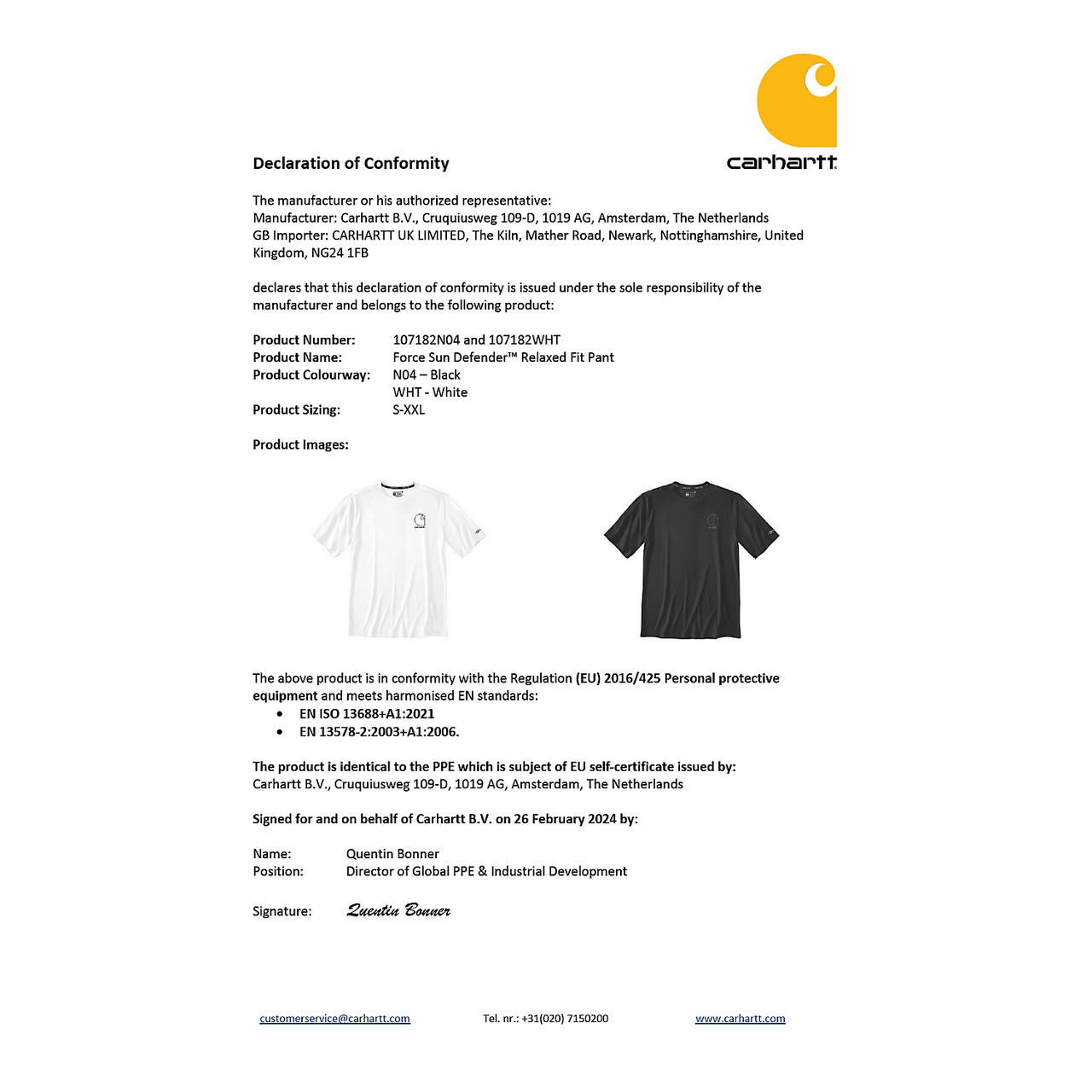 Carhartt Force Relaxed Logo T-shirt Sun Defender - 107182 APH