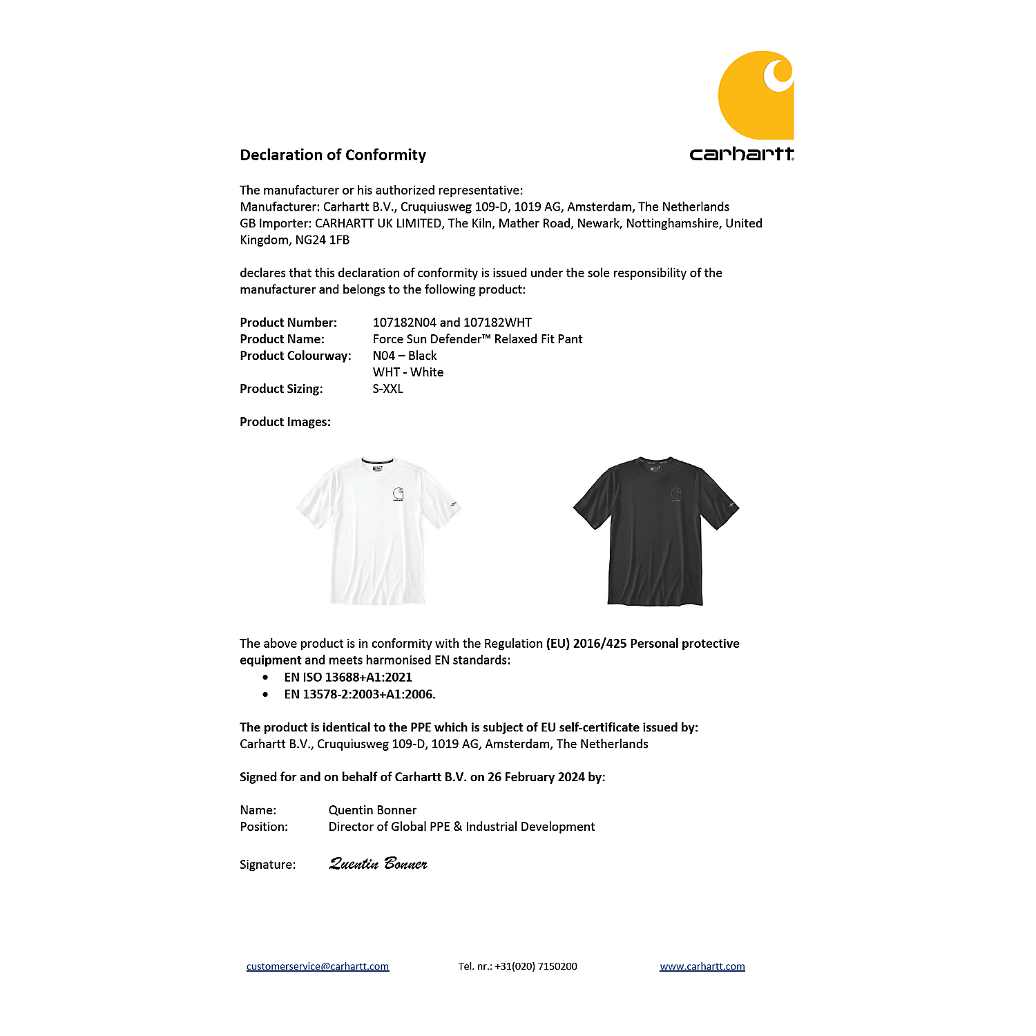 Carhartt Force Relaxed Logo T-shirt Sun Defender - 107182 GO6