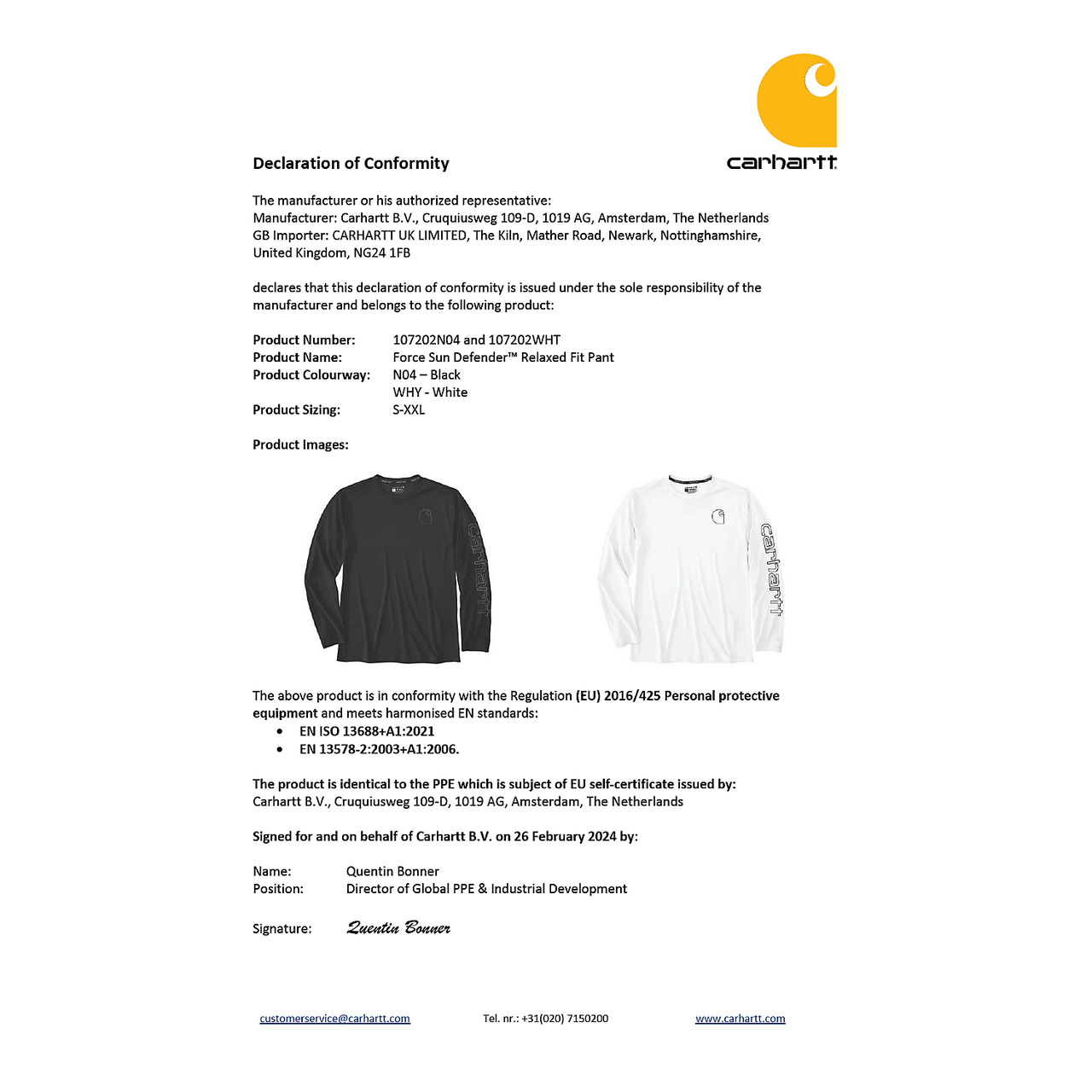 Carhartt Logo Graphic T-shirt LS Force Sun Defender - 107202 GO6