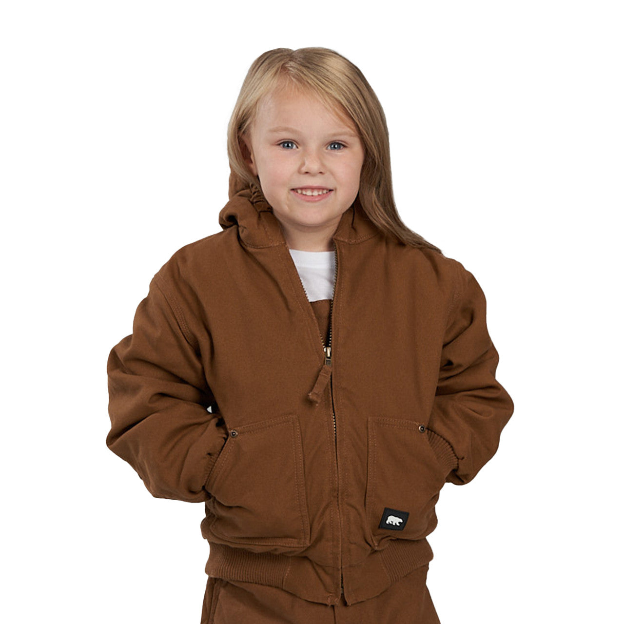 Isolierte Satteljacke für Kinder mit Kapuze