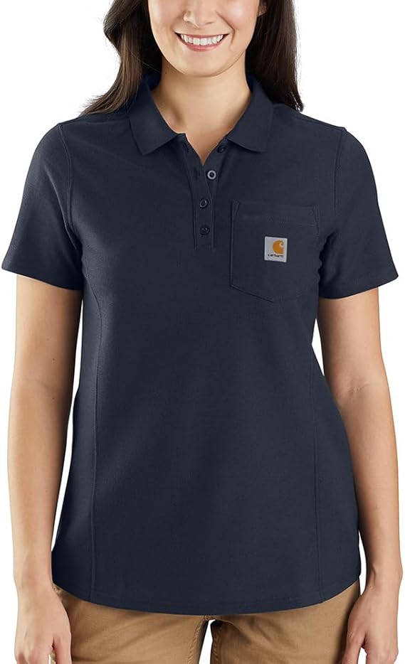 Carhartt Short Sleeve Polo Navy Women - 104229
