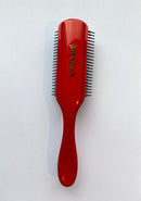 Topline-Bürste Denman 9-reihig - Schwarz/Rot