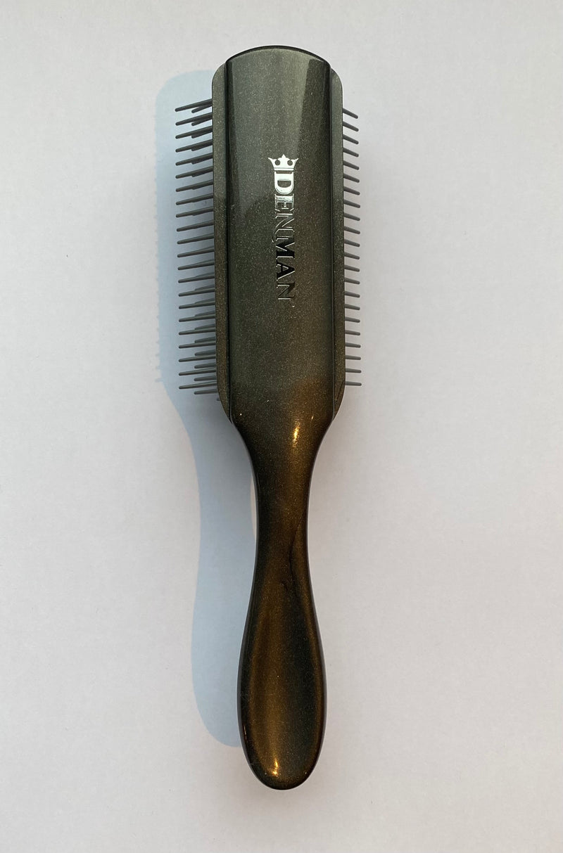 Topline Brush Denman 9 row - Grey Metallic with grey pins