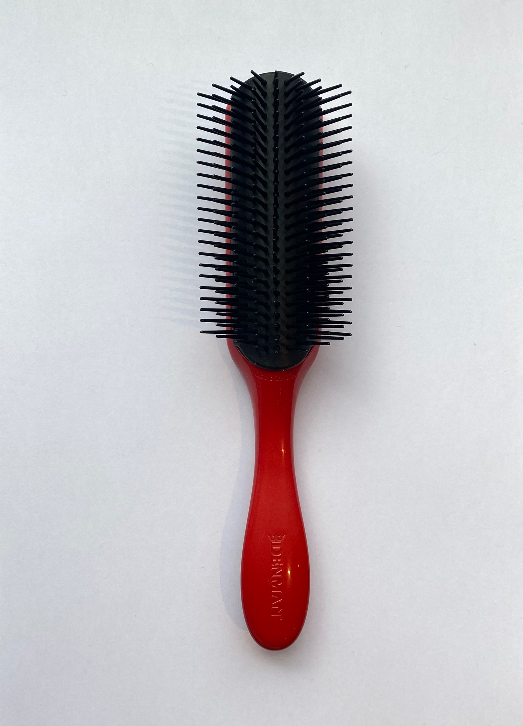 Topline Brush Denman 9 row - Red with black pins