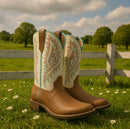 Ariat Round Up W toe Western Boot Sandstorm - 10061142