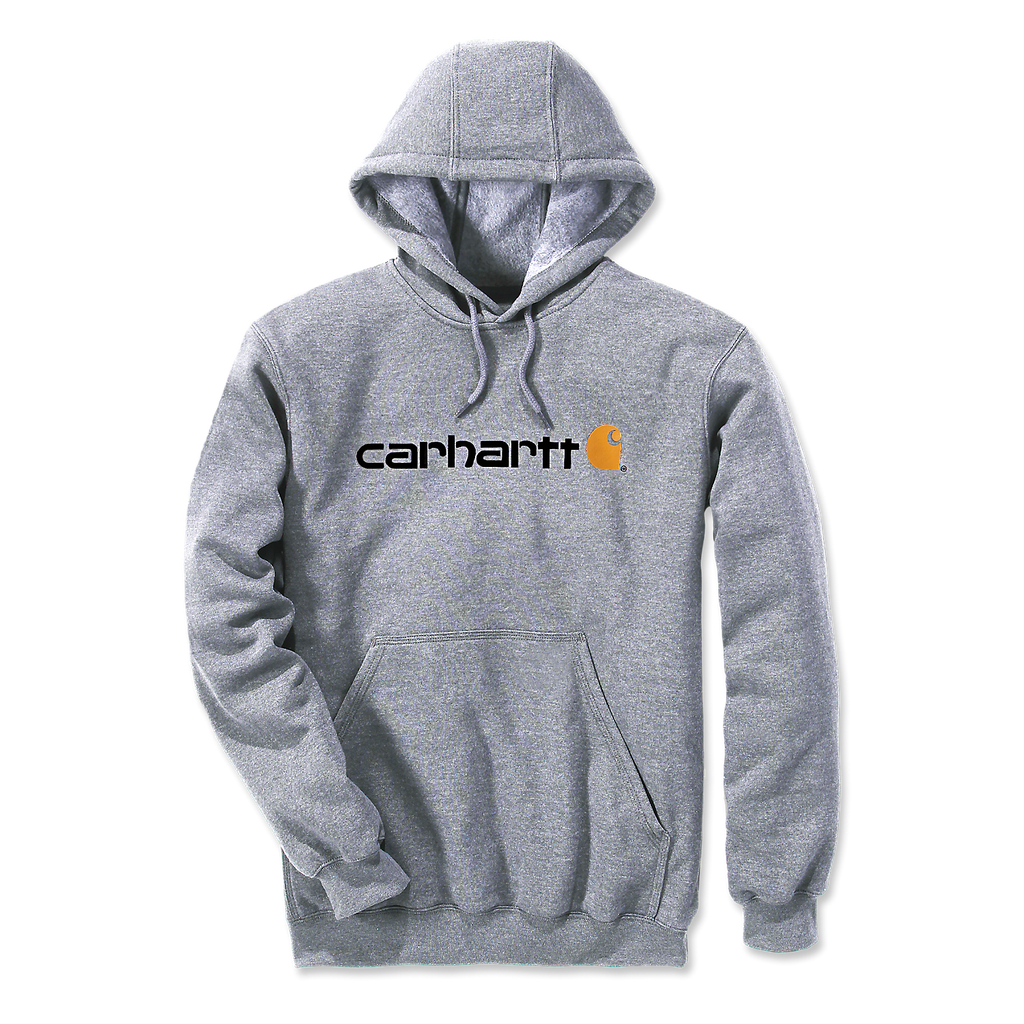 Carhartt Signature Logo Sweater Heather Grey 100074 - Livestock Carhartt Signature Logo Sweater Heather Grey 100074 - Livestock