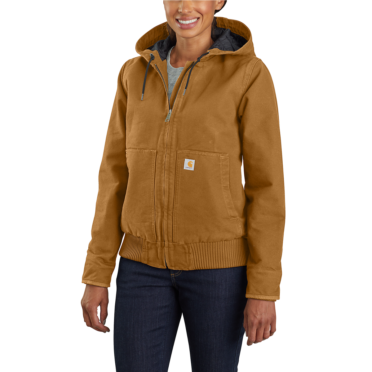 Duck Active Jacket Carhartt Brown Washed Damen J130 - 104053