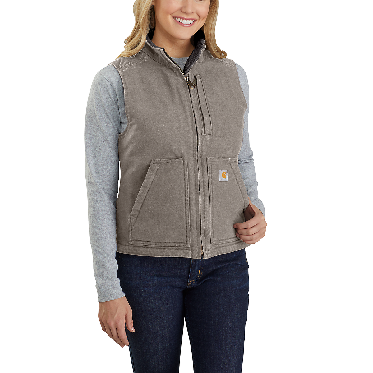 Carhartt Dames Sherpa Lined Mock Neck Vest - 104224 032