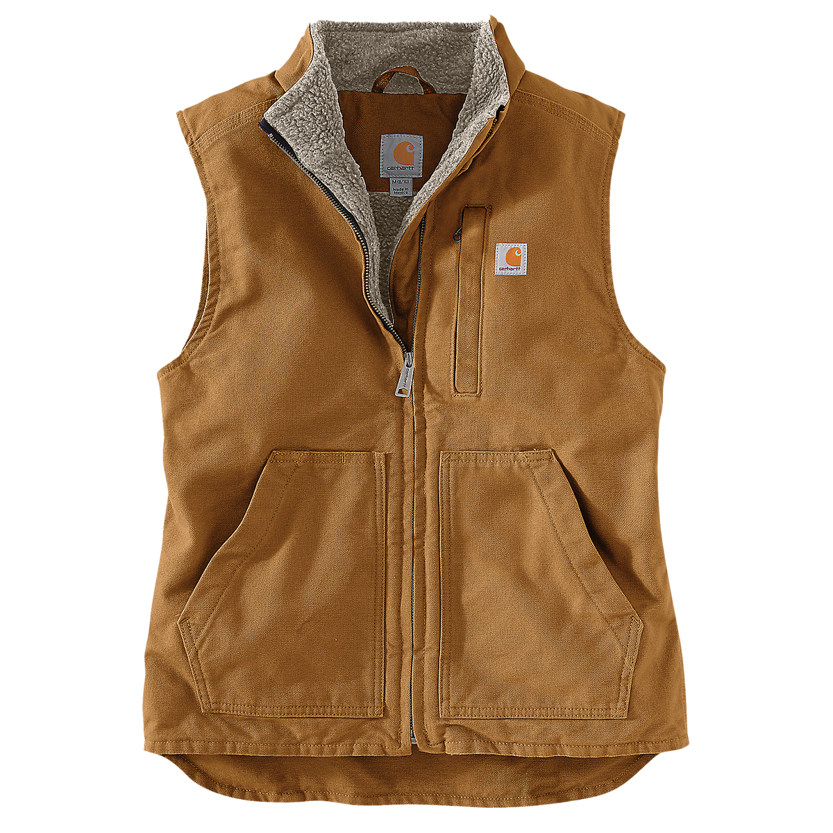 Carhartt Women's Sherpa Lined Mock Neck Vest 104224 BRN – image 2