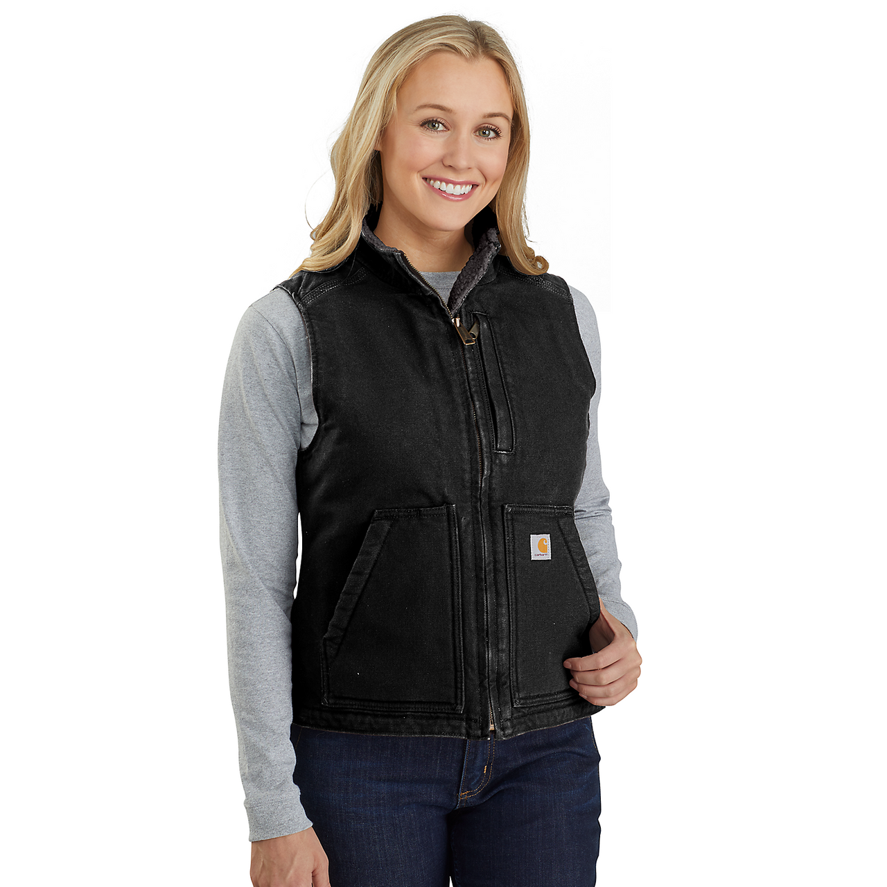 Carhartt Dames Mock Neck Vest - 104224 BLK