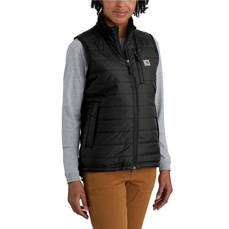 Carhartt Women's Rain Defender Nylon Insulated Vest - 104315 N04 Black