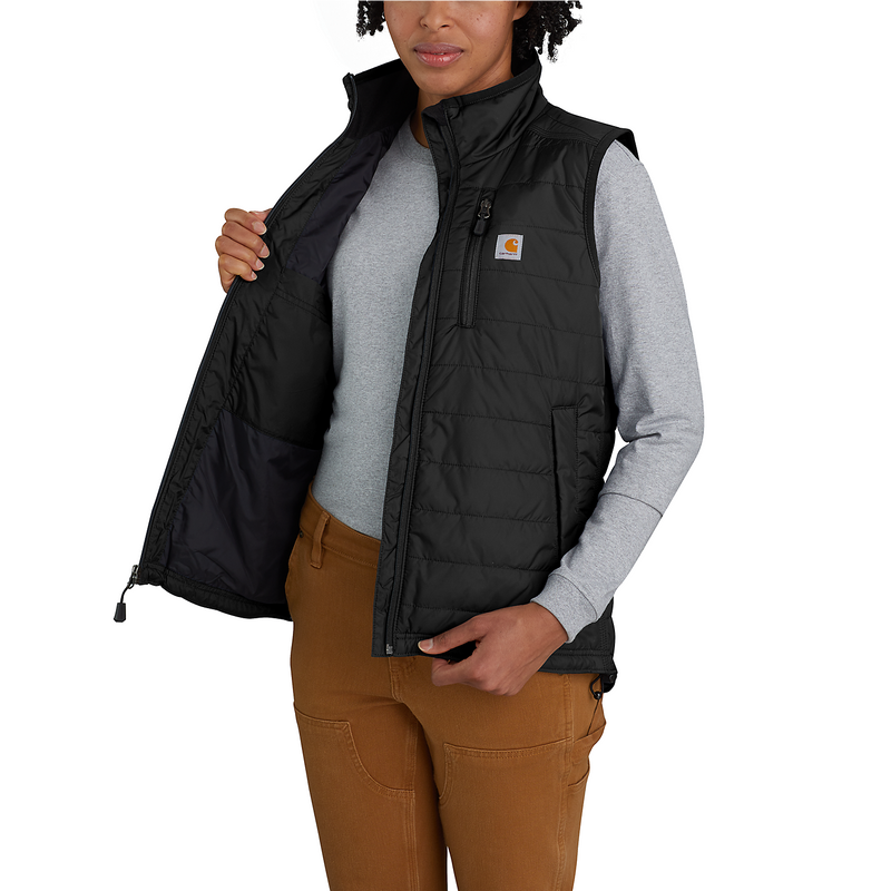 Carhartt Women's Rain Defender Nylon Insulated Vest - 104315 N04 Black