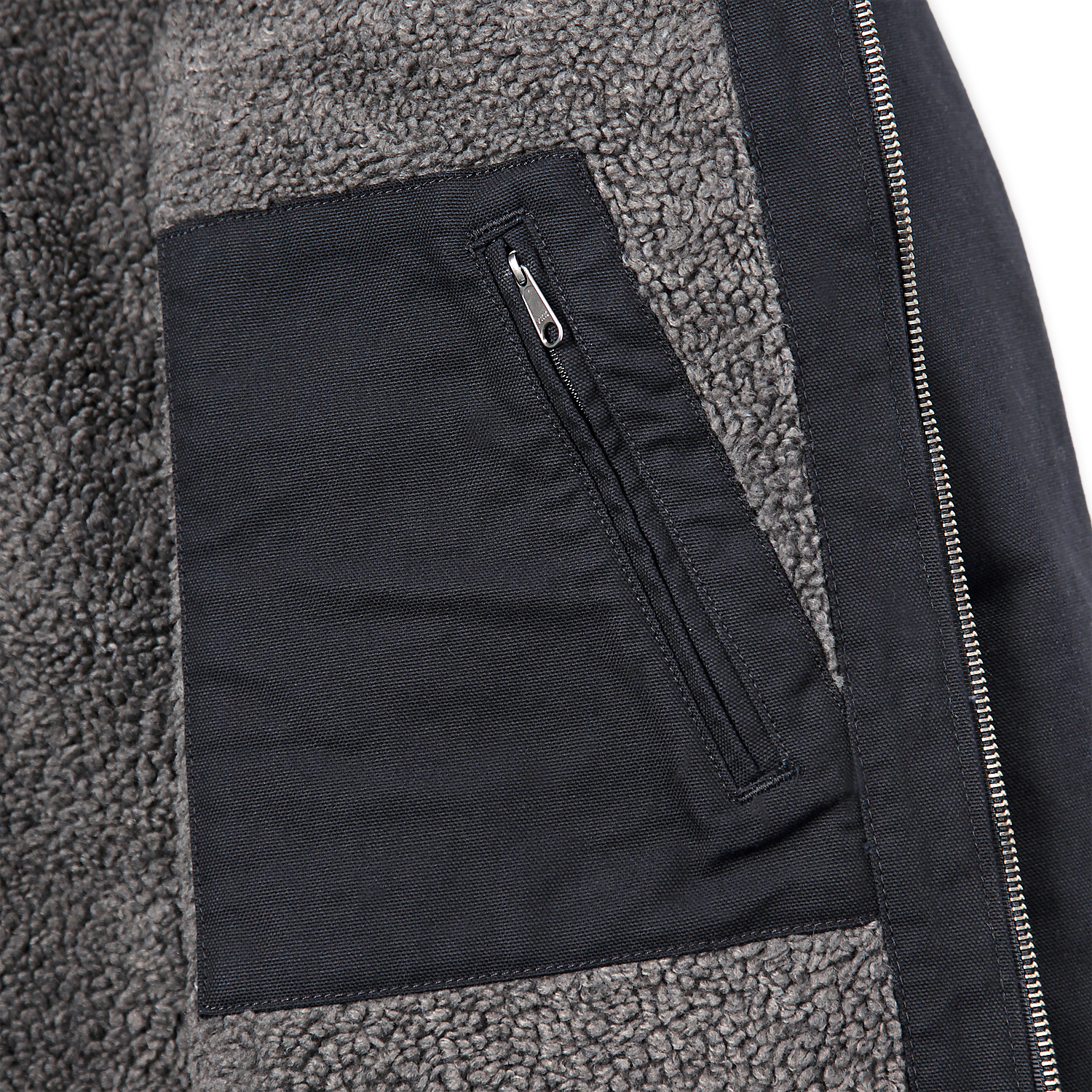 Carhartt Men's Sherpa Lined Jacket Washed Duck - 104392 Black