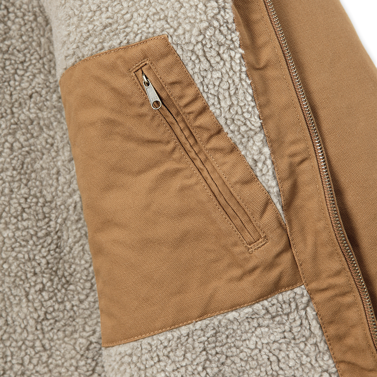 Carhartt Sherpa gevoerde herenjas Washed Duck - 104392 CB