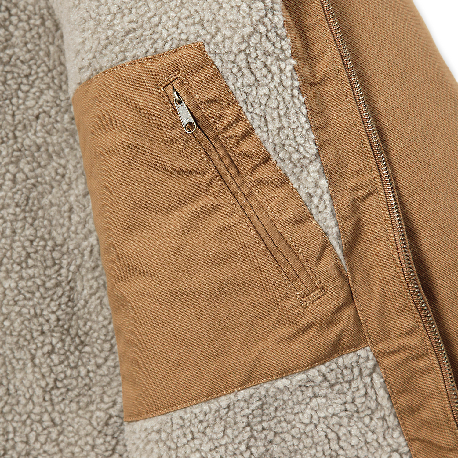 Carhartt Sherpa gevoerde herenjas Washed Duck - 104392 CB