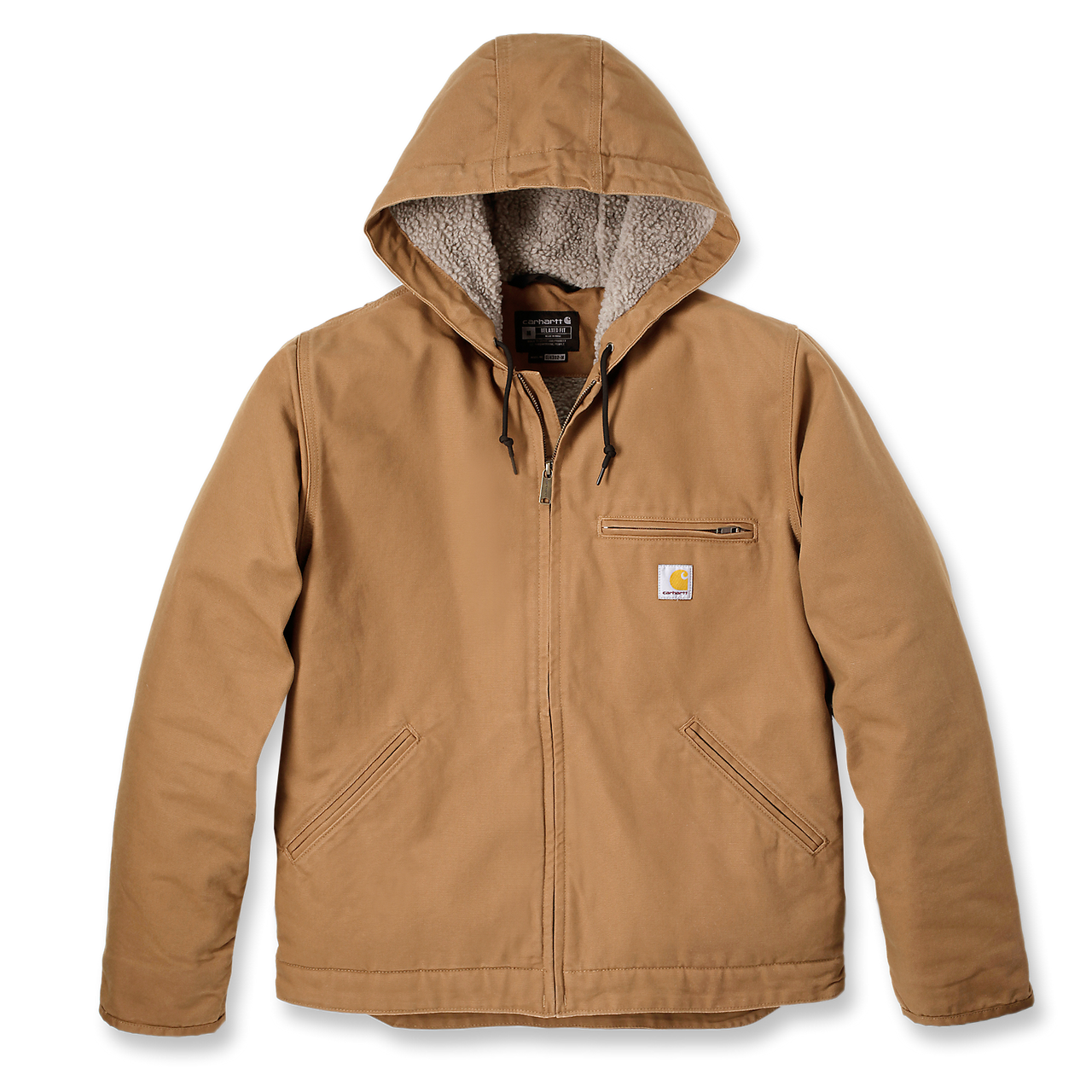 Carhartt Sherpa gevoerde herenjas Washed Duck - 104392 CB