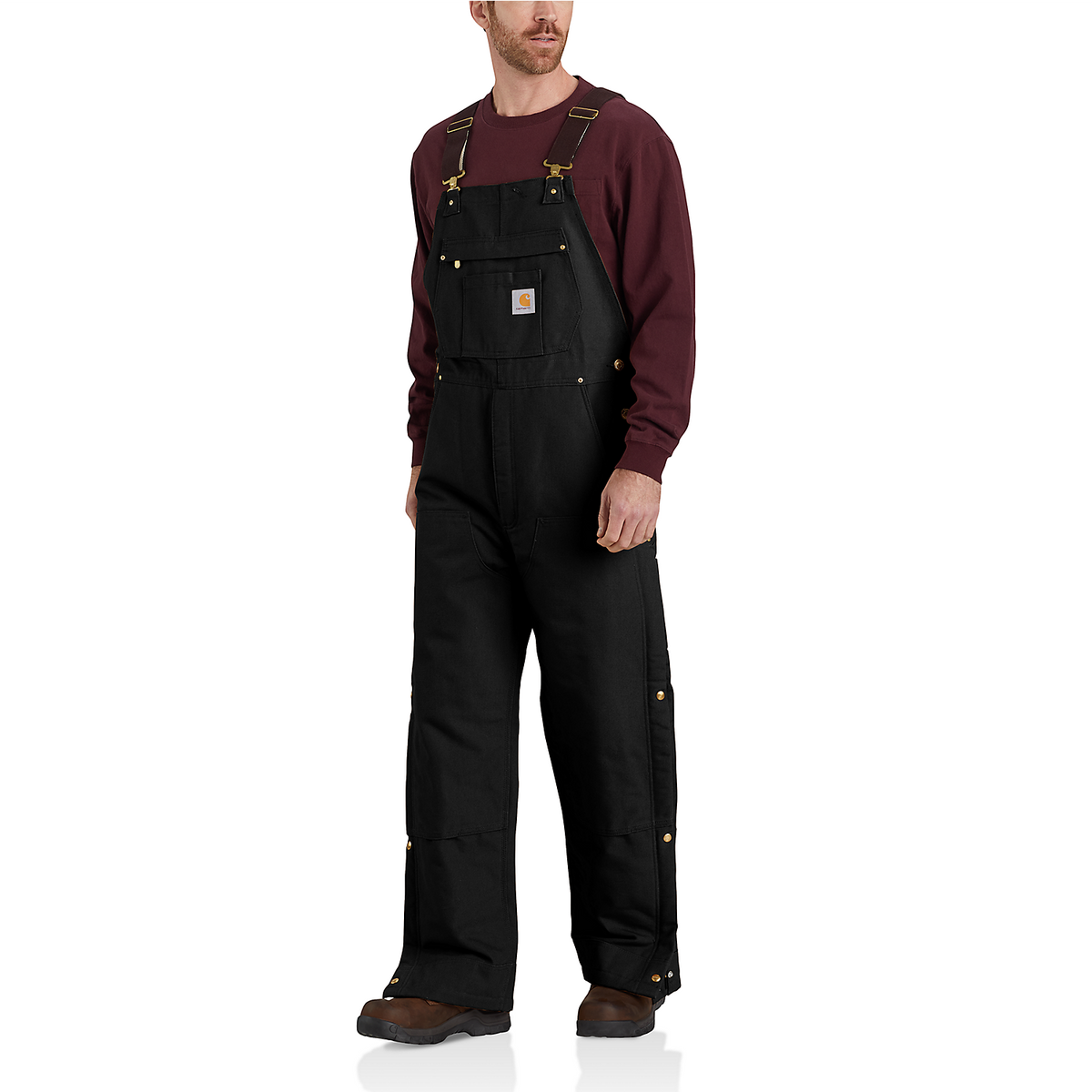 Carhartt Latzhose Firm Duck Isoliert 104393 schwarz