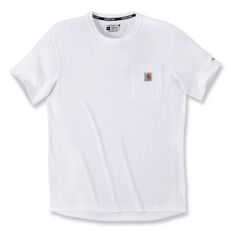 Carhartt Force Flex T-shirt met zak - 104616 Wit