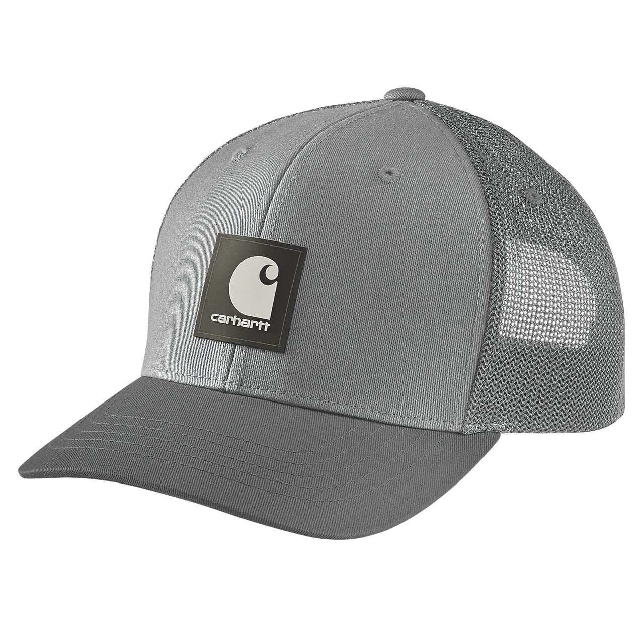Carhartt Twill Mesh-Back Logo Patch Cap - 105216 Grey