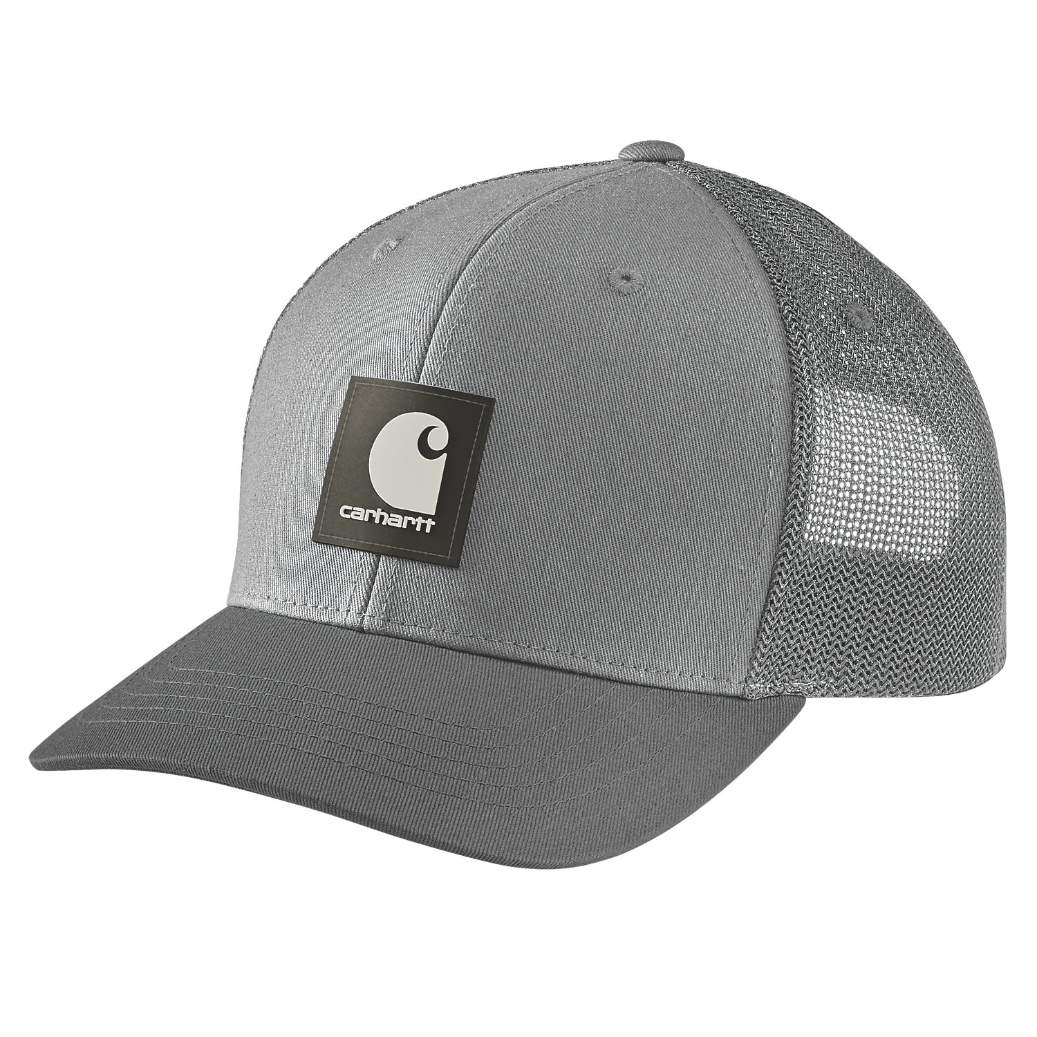 Carhartt Twill Mesh-Back Logo Patch Cap - 105216 Grey