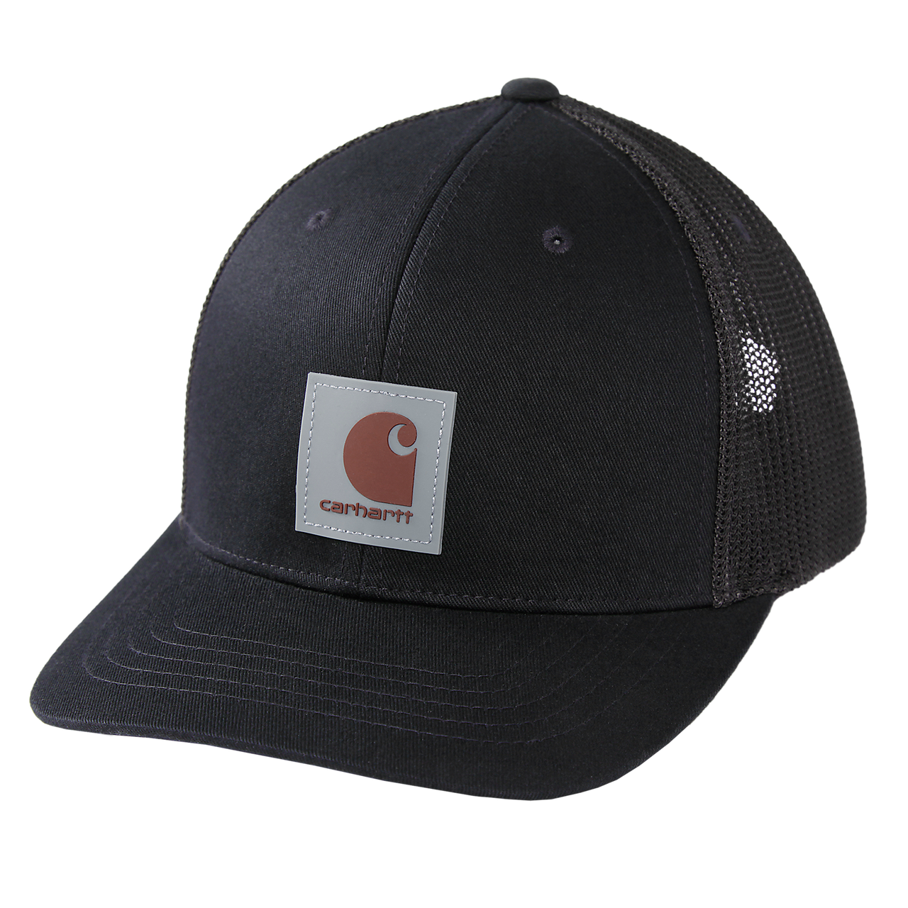 Carhartt Twill Mesh-Back Logo Patch Cap - Zwart 105612