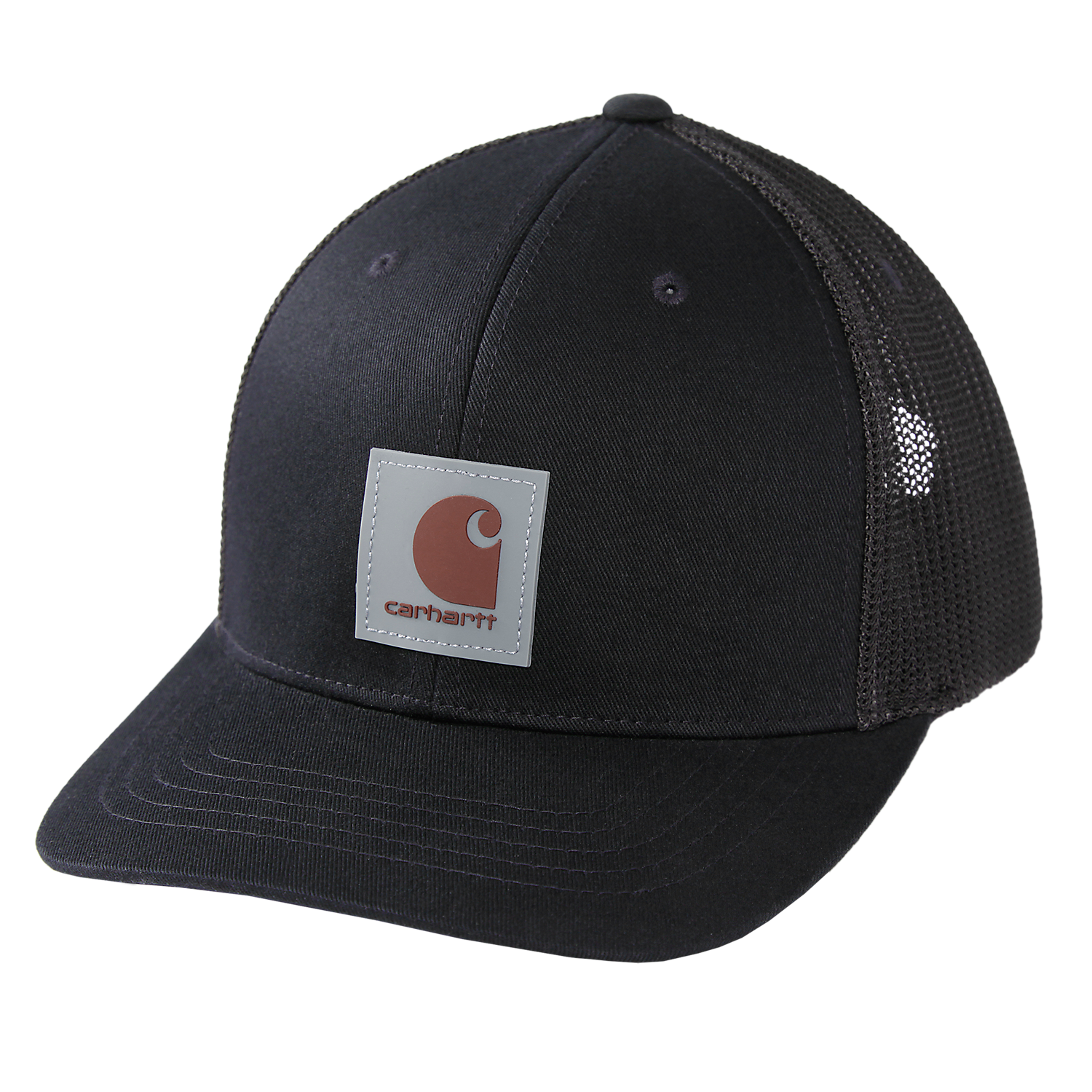 Carhartt Twill Mesh-Back Logo Patch Cap - Zwart 105612