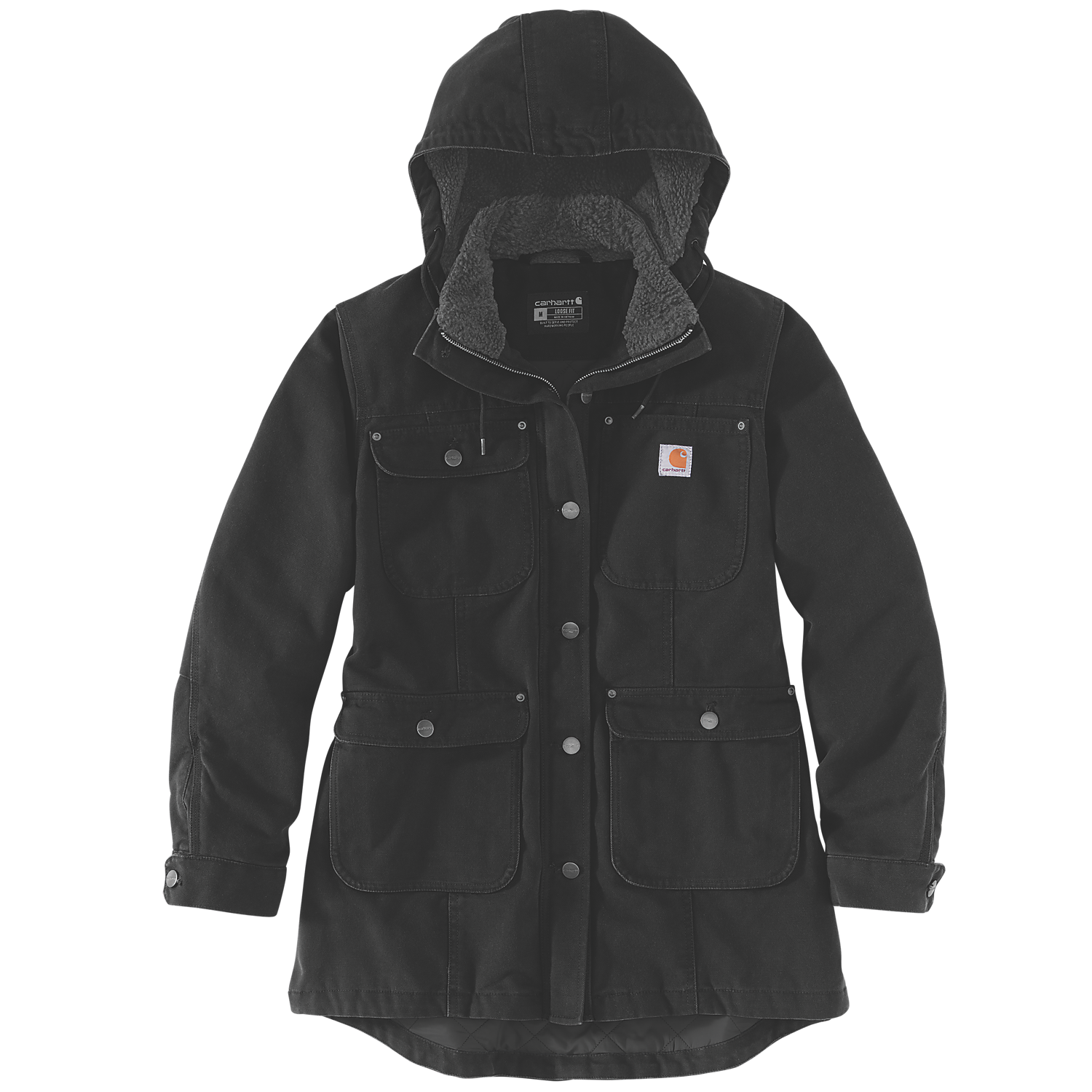 Carhartt Loose Fit Washed Duck Coat - 105512 BLK