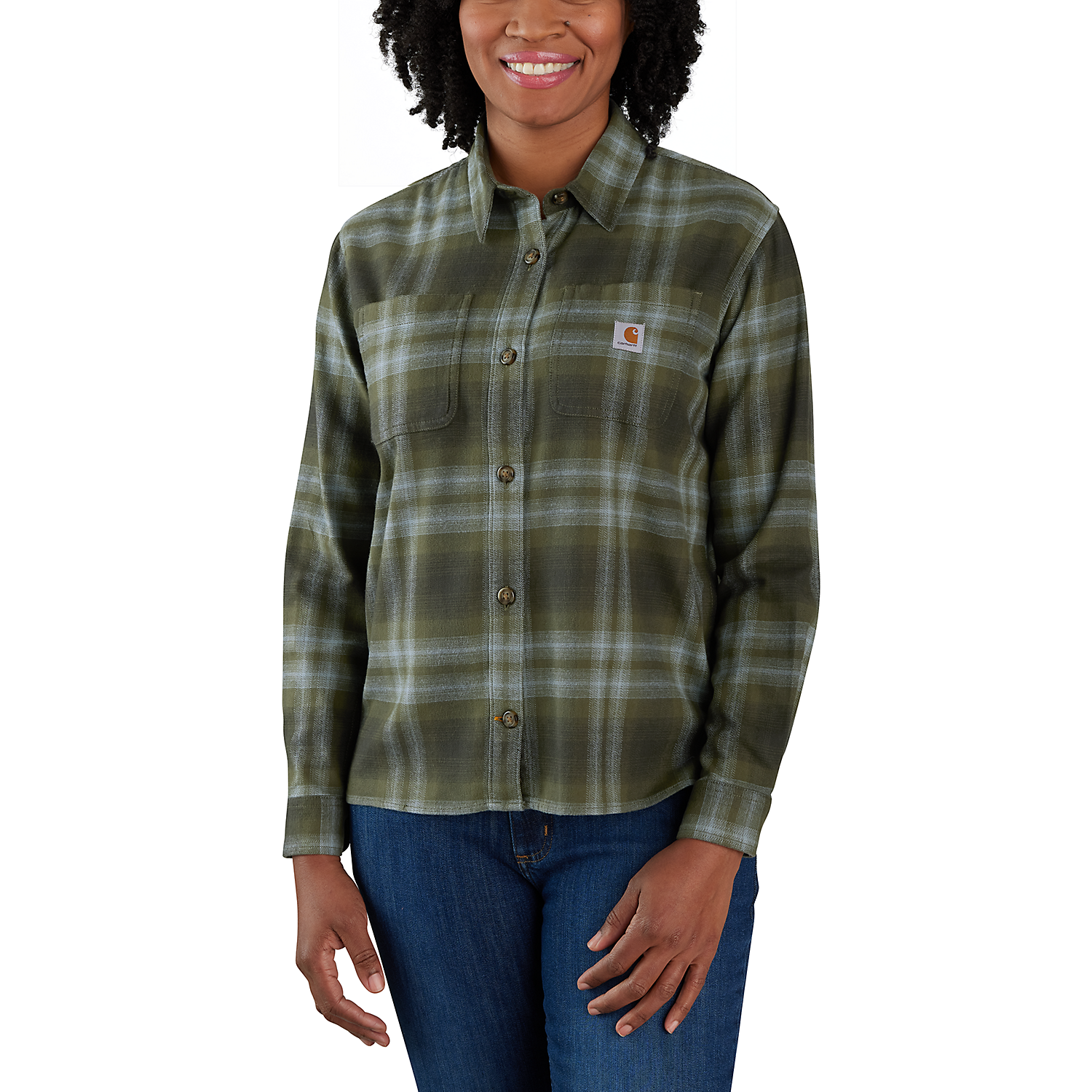 Carhartt Loose Fit Flannel Shirt - 105574 Basil