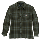 Loose Fit Flannel Shirt - 105574 Basil