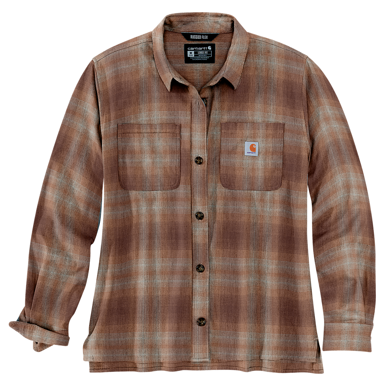 Loose Fit Flanellen Overhemd - 105574 Stucco