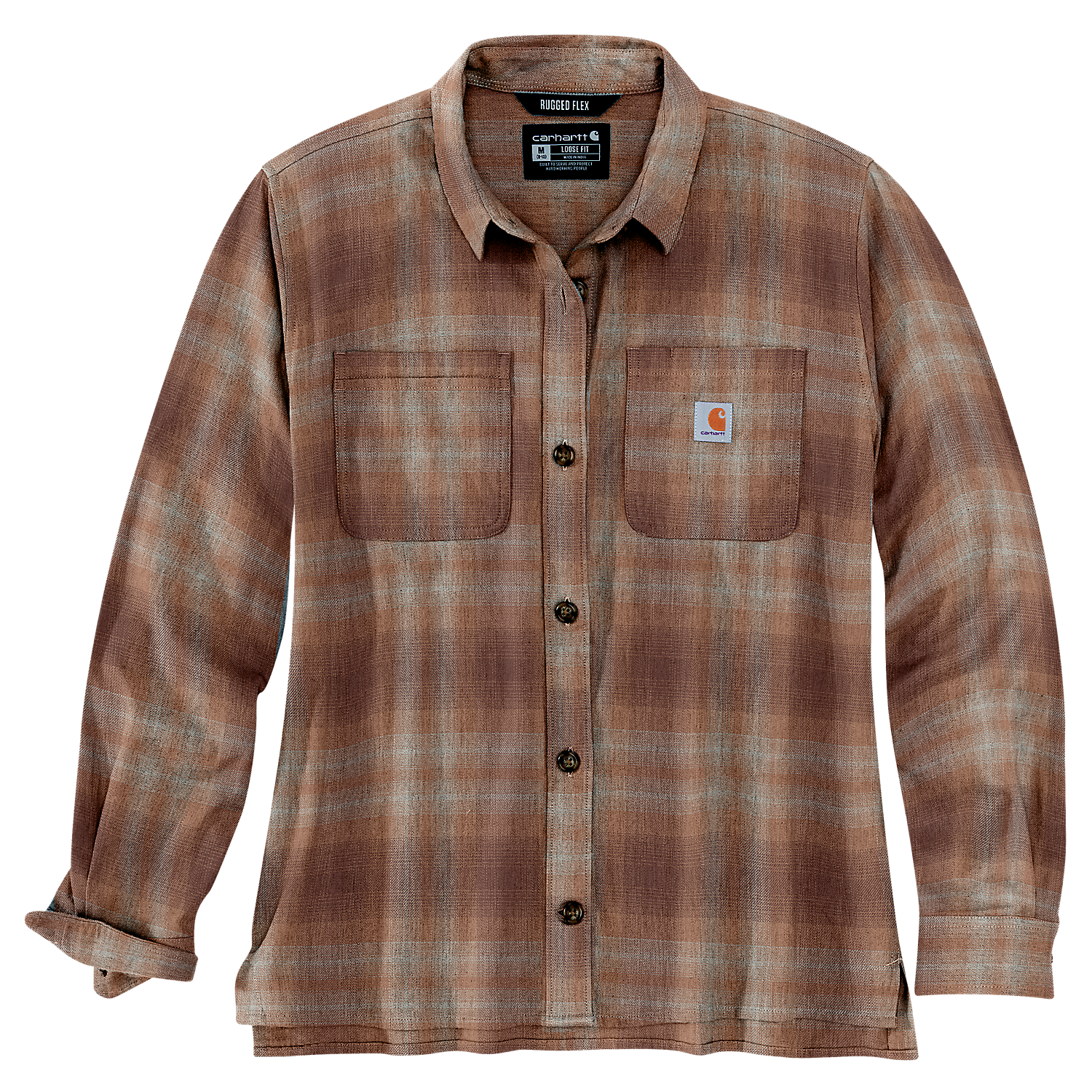Loose Fit Flanellen Overhemd - 105574 Stucco