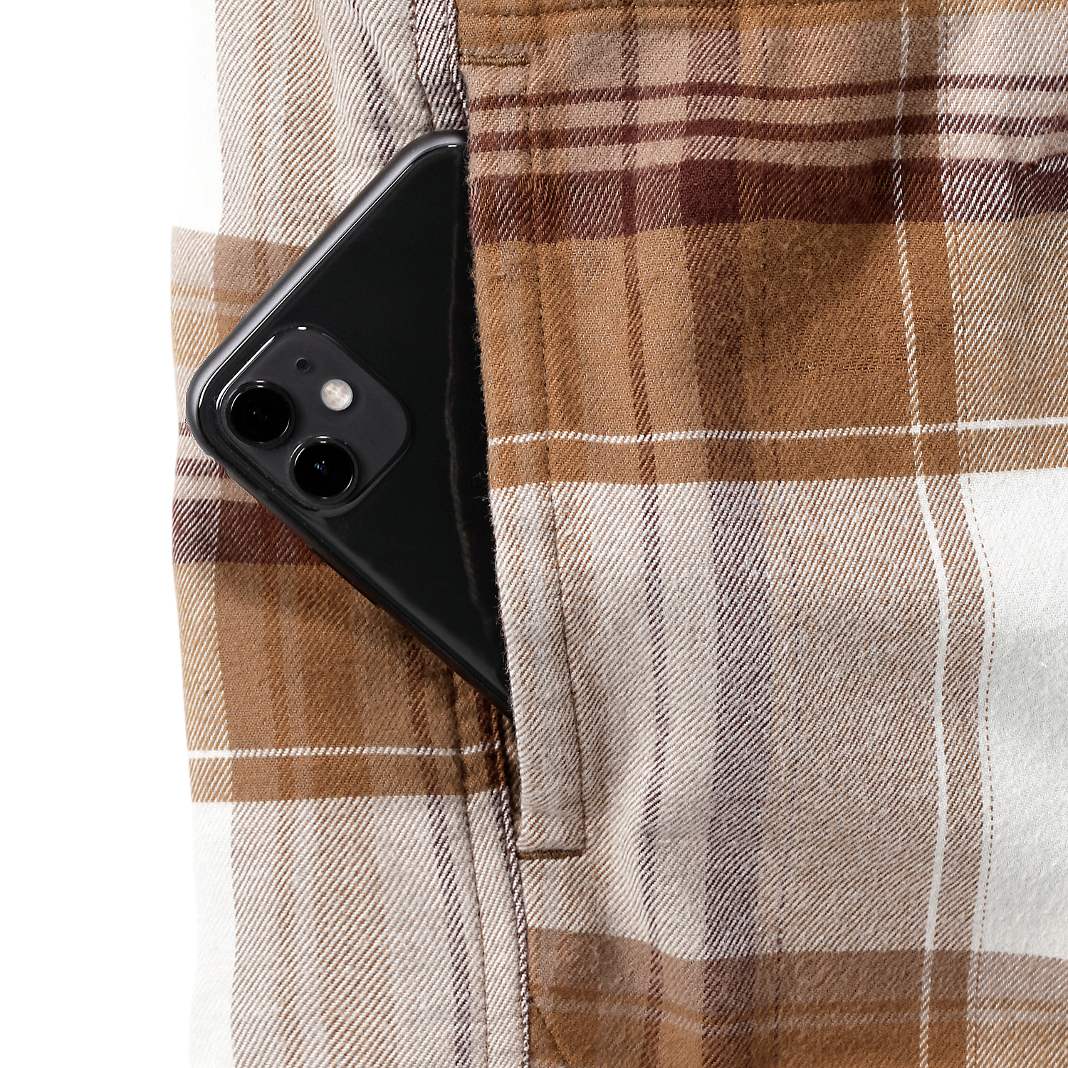 Carhartt Flannel Fleece Lined Hooded Shirt Jac - 105938