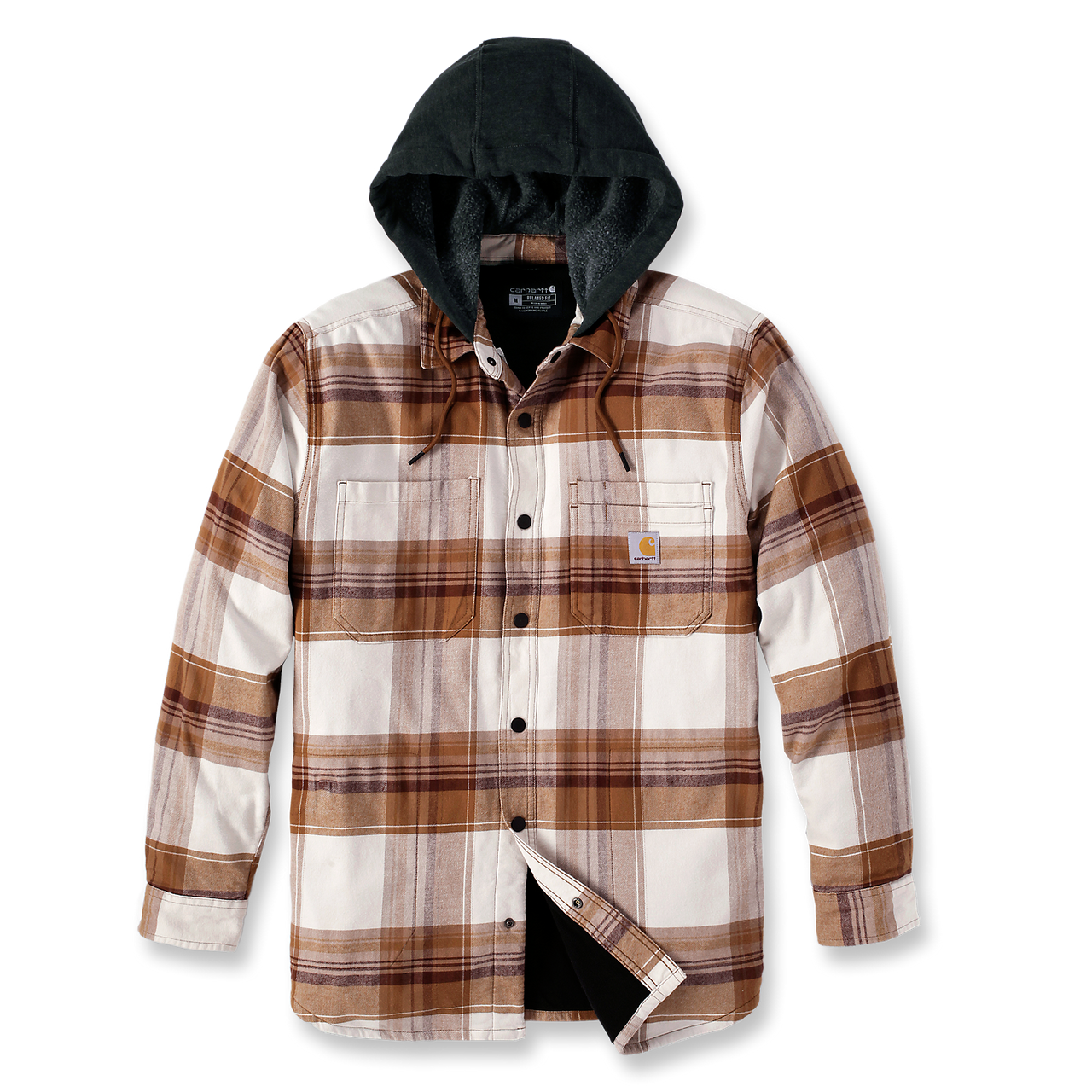 Carhartt Flannel Fleece Lined Hooded Shirt Jac - 105938
