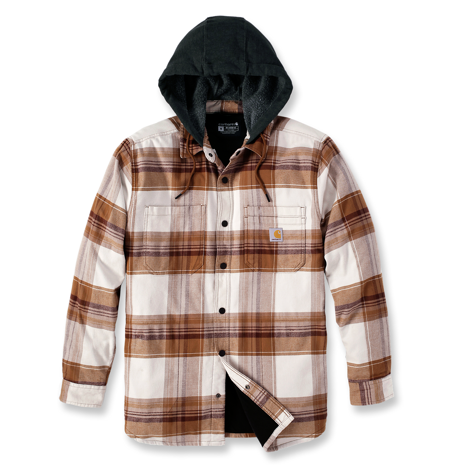 Carhartt Flannel Fleece Lined Hooded Shirt Jac - 105938
