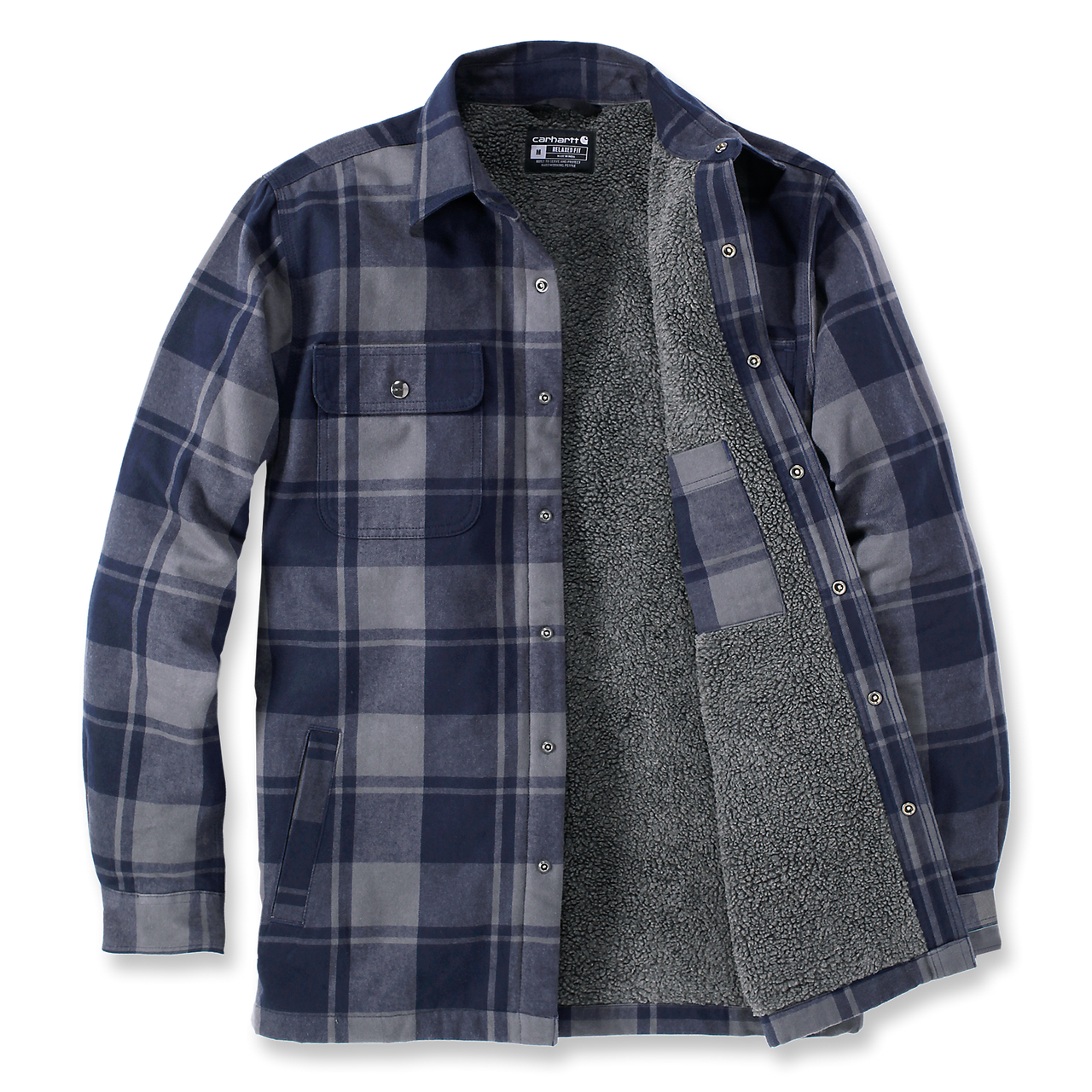 Carhartt Sherpa Lined Shirt Jac - 105939 412 Carhartt Sherpa Lined Shirt Jac - 105939 412