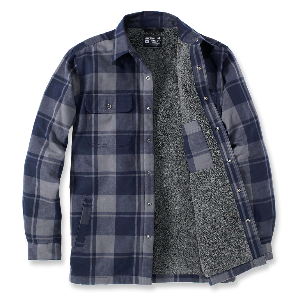 Genuine Dickies Men's Fleece Lined Flannel Shirt Jacket For Work Versatility