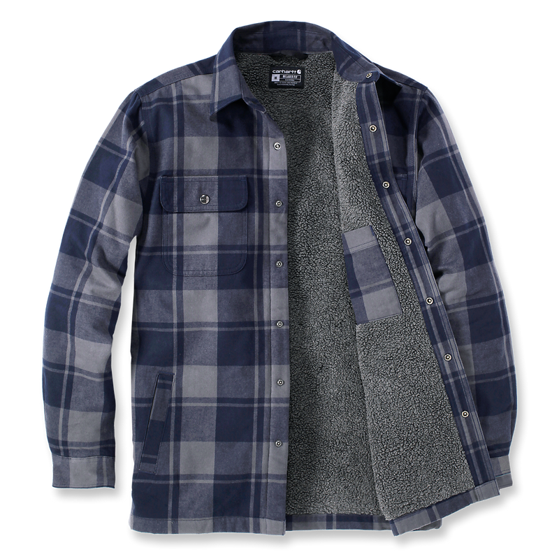 Carhartt Relaxed Fit Flannel Sherpa Lined Shirt Jac - 105939 412