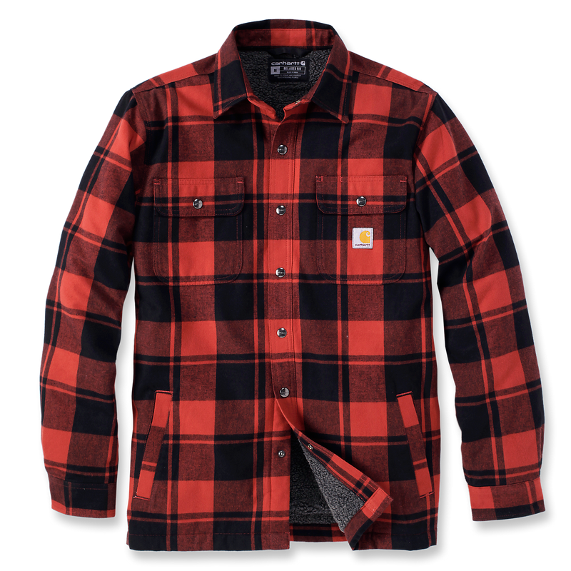 Carhartt Relaxed Fit Flannel Sherpa Lined Shirt Jac - 105939 R81