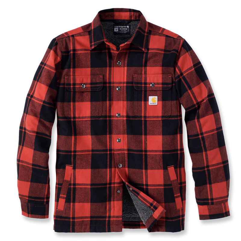 Carhartt Sherpa Lined Shirt Jac - 105939 R81 - Livestock Carhartt Sherpa Lined Shirt Jac - 105939 R81 - Livestock