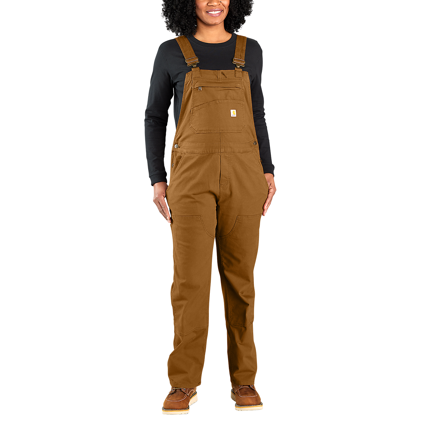 Carhartt Women's Loose fit canvas bib overall - Brown - 106001