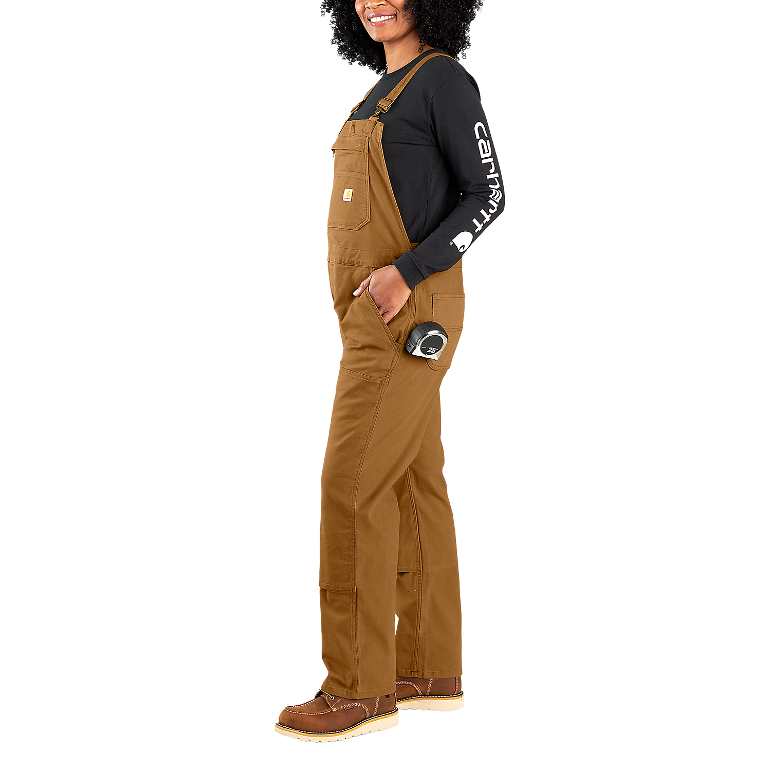 Carhartt Women's Loose fit canvas bib overall - Brown - 106001