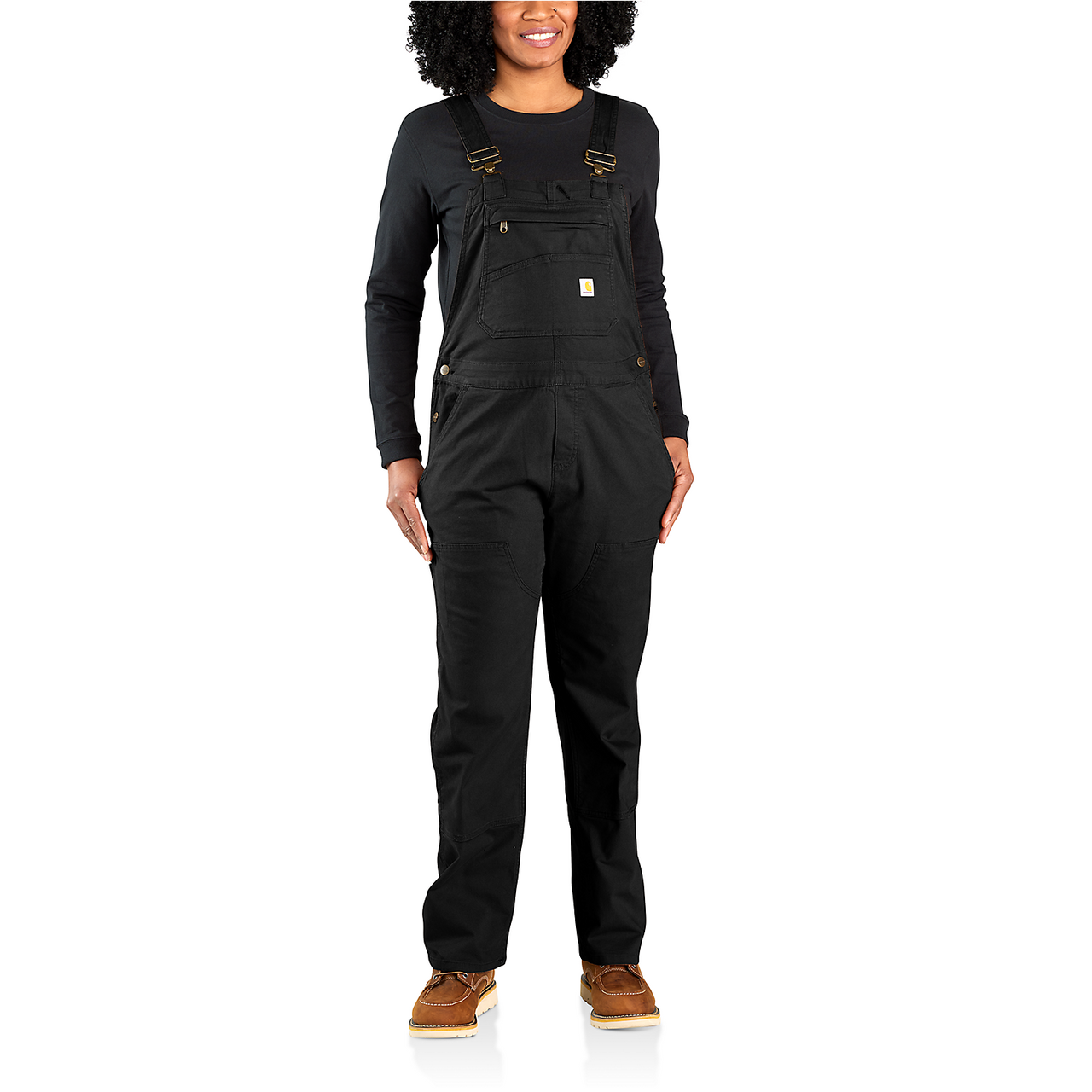 Carhartt Women's Loose fit canvas bib overall - black - 106001