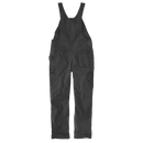 Women's Loose fit canvas bib overall - black - 106001