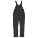 Women's Loose fit canvas bib overall - black - 106001