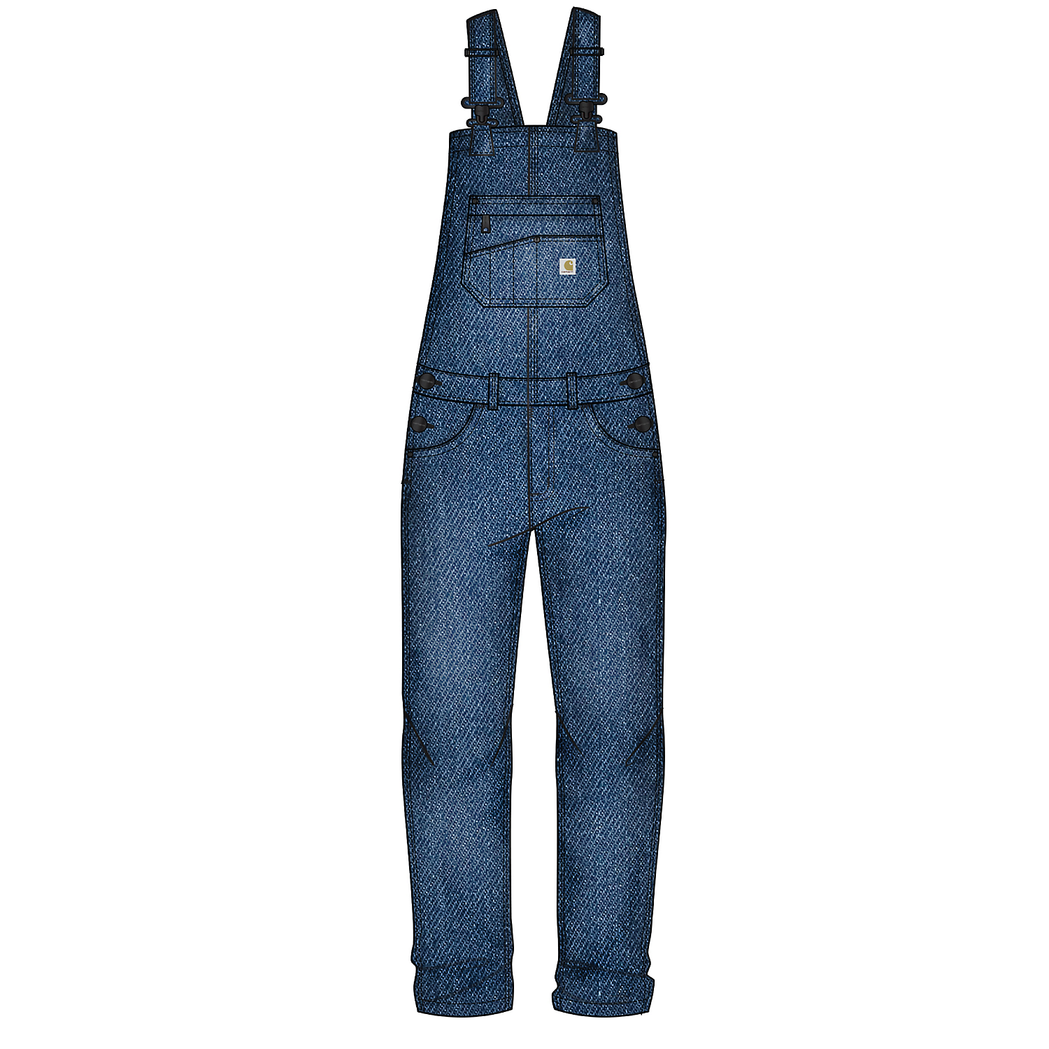Carhartt Female Bib Overall Denim - 106002