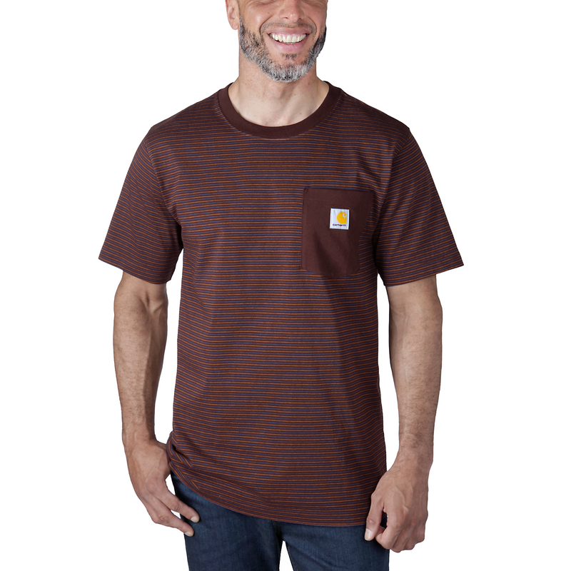 Carhartt relaxed S/S T-shirt met zak en strepen - 106145 634